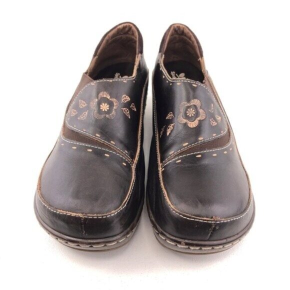 Spring Step Burbank Brown Leather Slip on Clogs EUR 41 - Picture 4 of 15